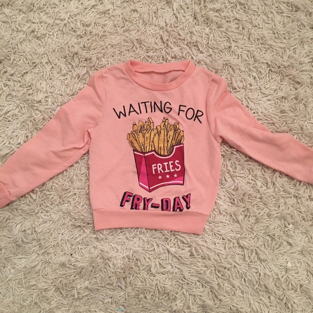 Fry Sweatshirt, pink size 3T